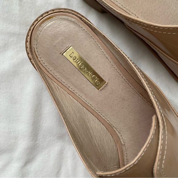 Louise Et Cie Patent Leather Nude Slide On Loafers - Picture 7 of 10